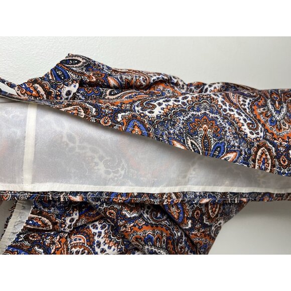 J‎ Crew Dress Paisley Short Casual Cocktail Sz 4 100% Silk - Picture 5 of 8